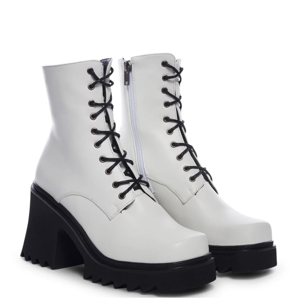 NEW White Chunky Boots